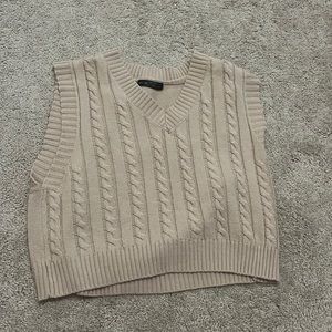 Cropped sweater vest